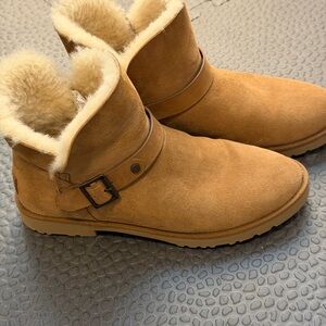 UGG Chestnut Shearling Buckle Boots
